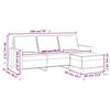 vidaXL 3-seater Sofa With Footstool Light Grey