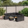 vidaXL Garden Sofa Set Black