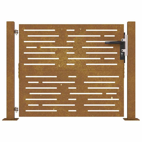 vidaXL Garden Gate 39.4x29.5" Corten Steel Square Design