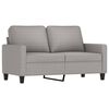 vidaXL 3 Piece Sofa Set with Cushions Light Gray Fabric
