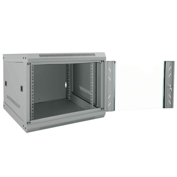 vidaXL Network Cabinet with Storage Gray 53 x 60 x 45 cm Steel