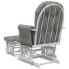 vidaXL Glider Chair with Stool Light Gray Fabric