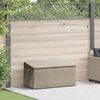 vidaXL Garden Storage Box Light Grey PE Rattan Garden Storage Box