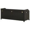 vidaXL Storage Bench Black Poly rattan 47.2 in Storage Bench