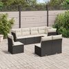 vidaXL Garden Sofa Set Black, Cream