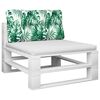 vidaXL Pallet Cushion Leaf Pattern Fabric (100% polyester)