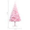vidaXL Artificial Pre-lit Christmas Tree with Ball Set Pink 94.5" PVC