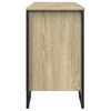 vidaXL Bathroom Sink Cabinet Sonoma oak Engineered wood, metal Medium