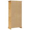 vidaXL Side Cabinet Brown Solid Pine Wood 31.5x15.7x66.9 in Side Cabinet