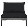 vidaXL Garden Lounge Set Dark Gray, Black