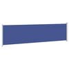 vidaXL Side Awning Blue Polyester with PU coating, Powder-Coated Steel
