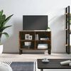 vidaXL TV Cabinet Smoked Oak Engineered Wood, Iron Medium TV Cabinet