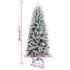 vidaXL Artificial Christmas Tree with 150 LEDs White 59.06 in