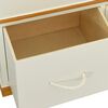vidaXL Storage Bench White and Light Wood Solid Paulownia Wood 39.4 in