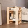 vidaXL Book Cabinet Natural wood Solid pinewood (untreated) Compact