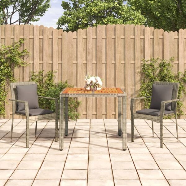 vidaXL Garden Dining Set Grey