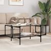vidaXL Coffee Table Transparent, Silver