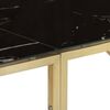vidaXL Console Table Gold, Black Marble Stainless Steel, Tempered Glass