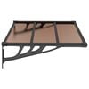 vidaXL Door Canopy Black Polycarbonate Medium Durable Door Canopy
