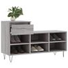 vidaXL Shoe Cabinet Grey Sonoma Engineered wood and metal Medium Modern