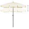 vidaXL Beach Parasol Sand Yellow Polyester 70.9 x 47.2 in Tiltable
