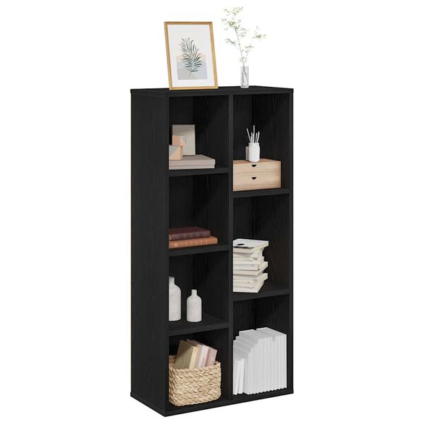 vidaXL Bookcase Black Oak 50 x 25 x 102 cm