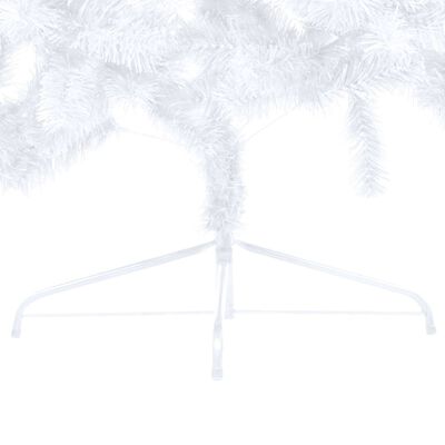 vidaXL Artificial Half Christmas Tree with Stand White 47.2" PVC