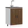 vidaXL Sink Base Cabinet Brown Oak Engineered Wood Medium