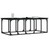 vidaXL Coffee Table Black Engineered Wood 39.4x19.7x14.0 in Modern