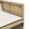vidaXL Garden Chair Set of 4 Beige PE Rattan Standard Foldable