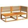 vidaXL Garden Sofa with Cushions 2-Seater Wood Acacia&Rope