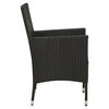 vidaXL Garden Chair Set of 4 Black Poly rattan Medium Durable