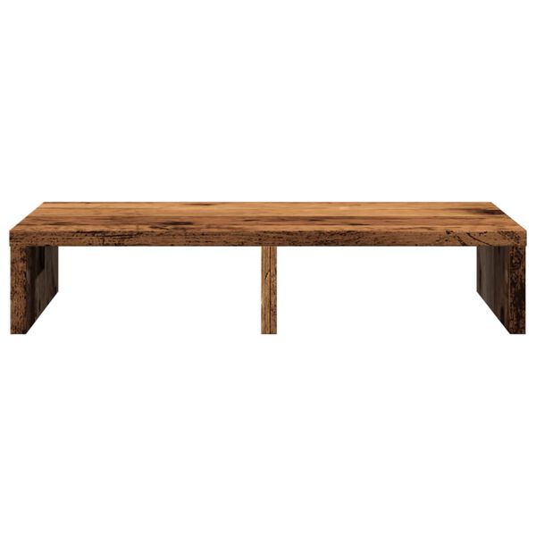 vidaXL Monitor Stand Old Wood 19.7x10.6x3.9" Engineered Wood