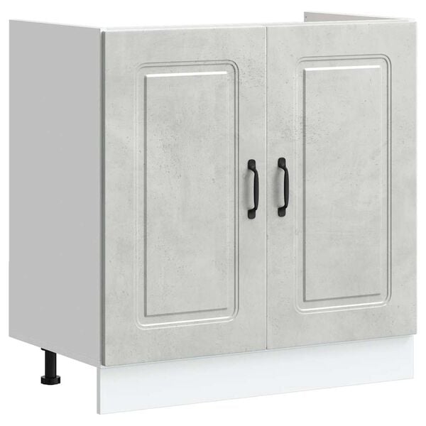 vidaXL Sink Base Cabinet Concrete Grey Engineered Wood Large