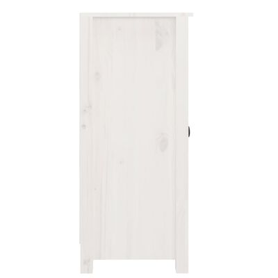 vidaXL Sideboard White 15.7"x13.8"x31.5" Solid Wood Pine