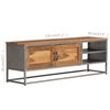 vidaXL TV Cabinet Recycled Teak Recycled Teak and Steel Medium