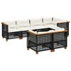 vidaXL Garden Sofa Set Black PE rattan Large Detachable