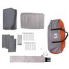 vidaXL Camping Tent with Porch Dome 5-Person Grey and Orange Waterproof