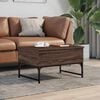 vidaXL Coffee Table Brown Oak Engineered wood and metal Small