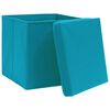 vidaXL Storage Box Set of 10 Baby blue Non-woven fabric Small Foldable