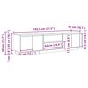 vidaXL TV Cabinet Old wood Engineered wood 76.2x16.1x19.7 in TV Cabinet