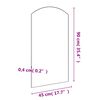 vidaXL Mirror Transparent Glass 35.4 x 17.7 in Modern Rectangular