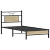 vidaXL Bed Frame Sonoma Oak Engineered wood and steel Small Single
