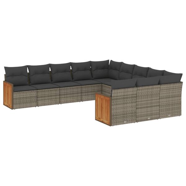 vidaXL Garden Sofa Set Grey