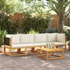 vidaXL Garden Sofa Set Black Solid Acacia wood Large Modular