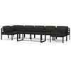 vidaXL Garden Lounge Set Charcoal Aluminum Large Modular