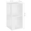 vidaXL Corner Cabinet White Engineered wood 13 in x 13 in x 26.4 in