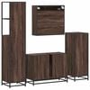 vidaXL Bathroom Furniture Set Brown Oak Engineered wood, Metal
