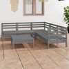 vidaXL Garden Lounge Set Grey Solid pinewood Medium Modular