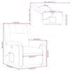vidaXL Stand up Massage Recliner Chair Cream Fabric